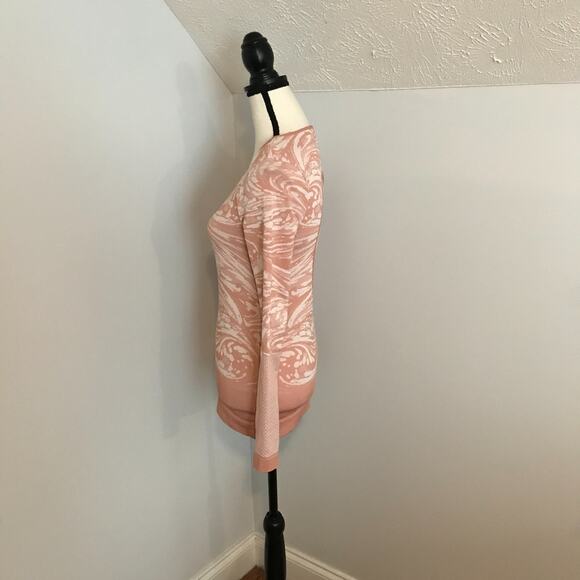 Adidas by Stella McCartney Parley Pink/White Long-Sleeved Yoga Top - Size Medium - Picture 4 of 13